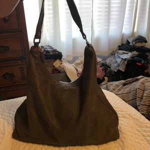 Real leather hobo bag